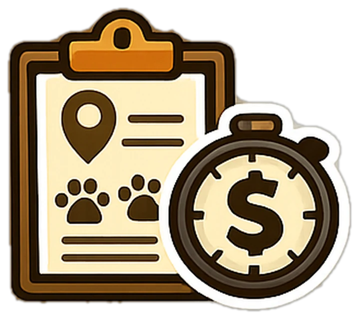 Clipboard and stopwatch — instant quote